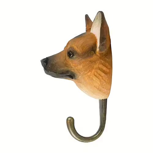 Hand-carved hanger German Shepherd - 3