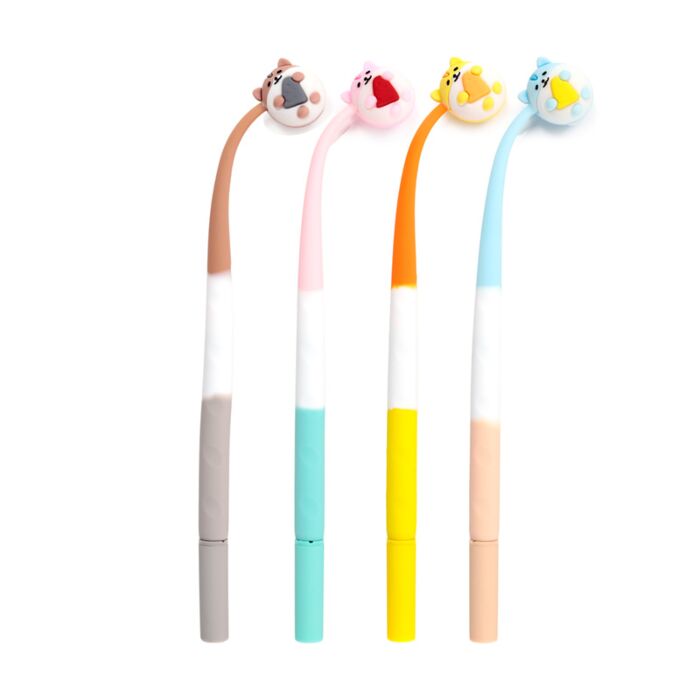 FURRY FRIENDS -CUTE ANIMAL FINE TIP PEN BEIGE  1 PCS - 4