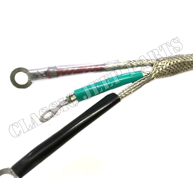 Wiring harness standart with metal braided cables pull push switch two stop lights SEAL TESTED - 3