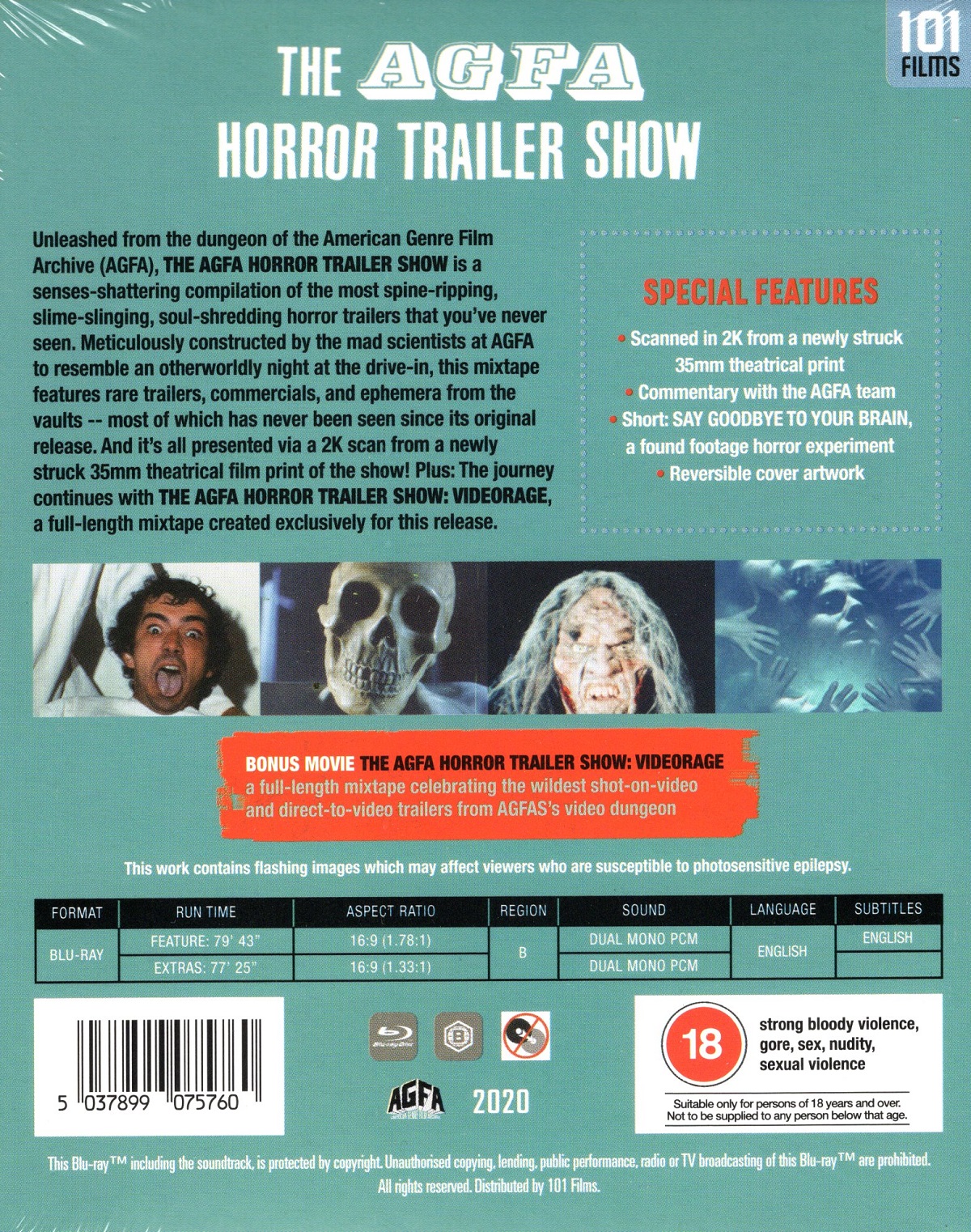 AGFA Horror Trailer Show (Limited Edition) (ej svensk text) (Blu-ray) - 2