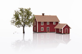 Lyngstad gård, falurött