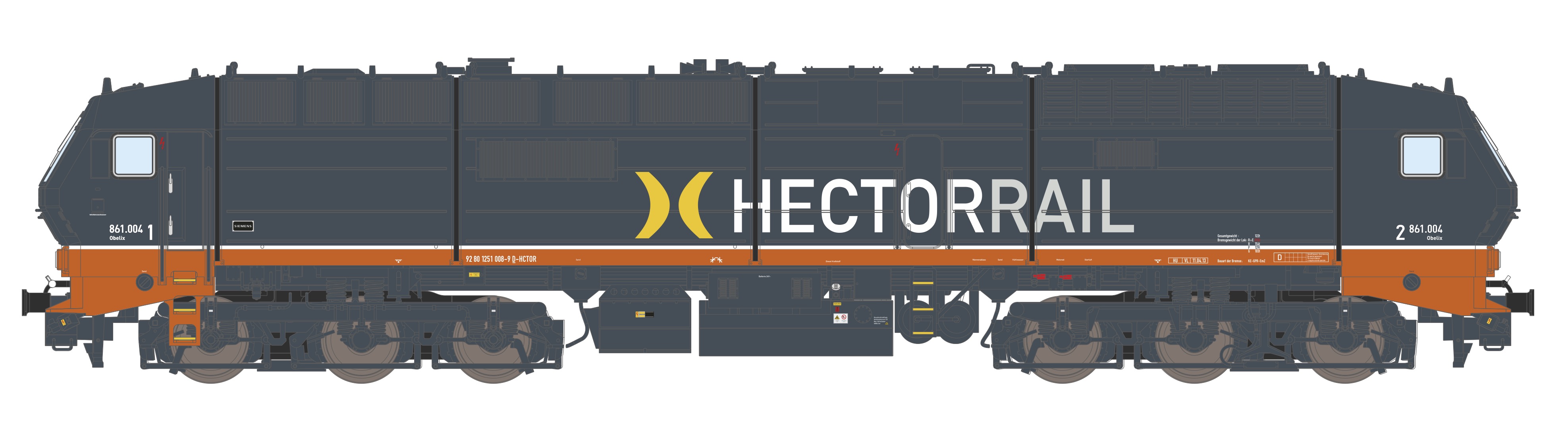 Diesellok DE 2700, Hectorrail 861, Obelix, DC - 2
