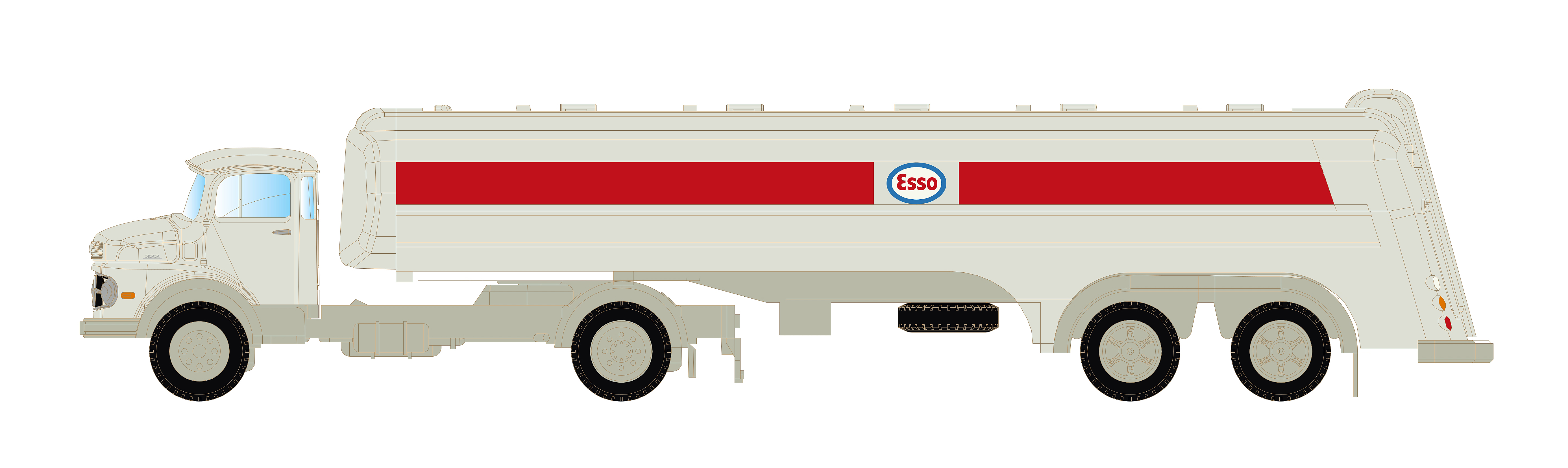 MB L322 tanktrailer 'ESSO'