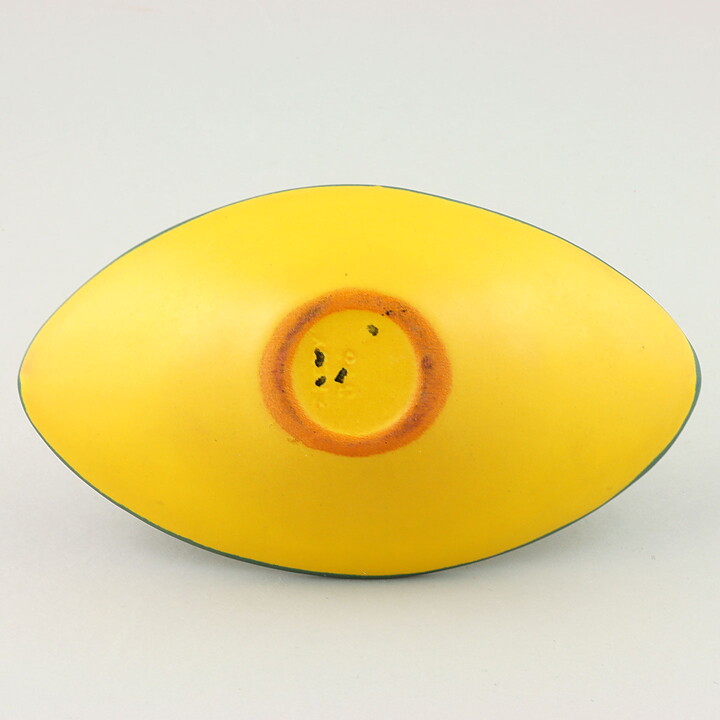 ヨールデイス・オールドフォーシュ  Bengaliシリーズ  グリーン／イエローのレンズ型のボウル  16cm  1954年