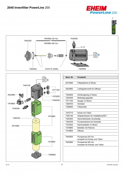 Eheim Powerline 200 - 3