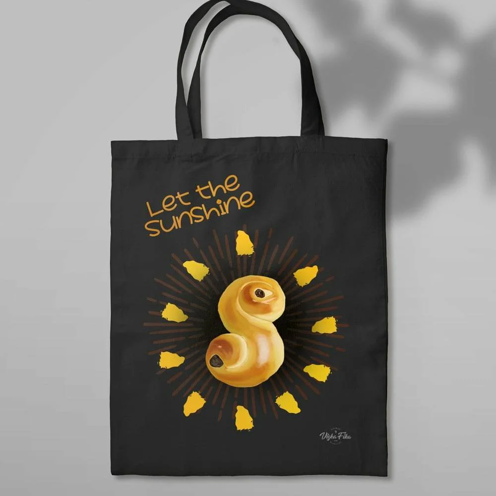 Tygkasse Lussebulle - Let the Sunshine