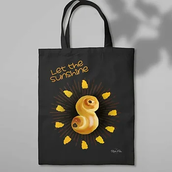 Tygkasse Lussebulle - Let the Sunshine