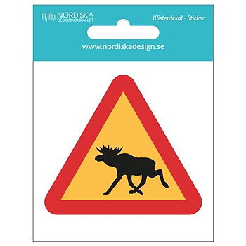 Dekal Älgvarning 7 cm