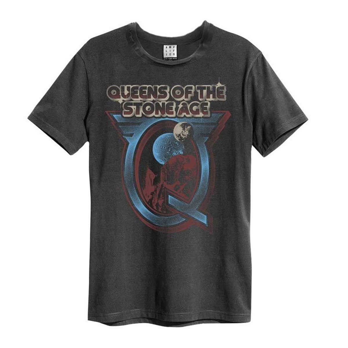 Queens Of The Stone Age Outer Space Amplified Large Vintage Charcoal T Shirt