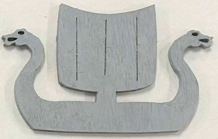 Magnet Vikingaskepp, grå