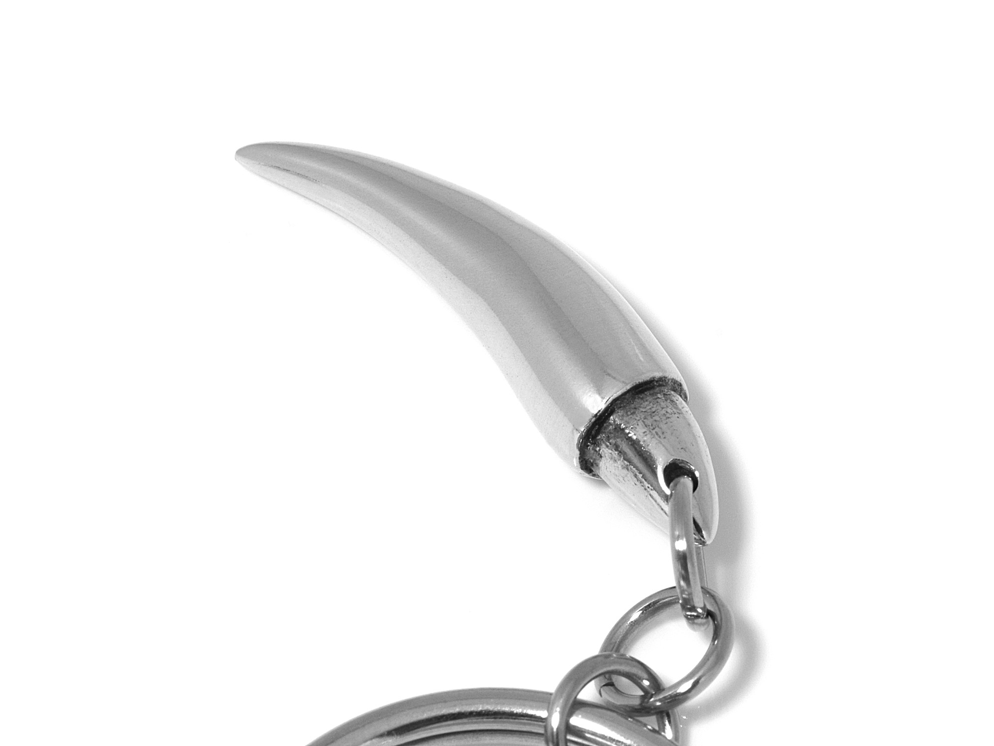 Vampyrtand Nyckelring, Vampyr Accessoar, Goth Nyckelhållare i Tenn och Stål - 3