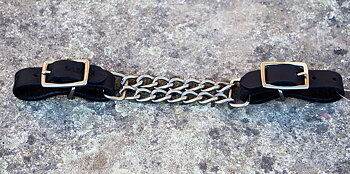 Curbstrap Lakota kedja/läder, svart