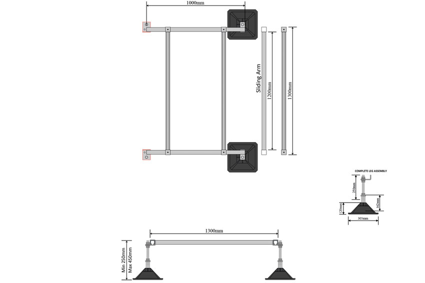 ALIXO Multiframe 1000mm x 1200mm - 700KG - 2