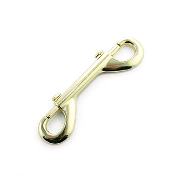 Double carabiner hook (gold)