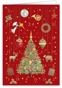 Tree and Hanging Ornaments, Advent Calendar