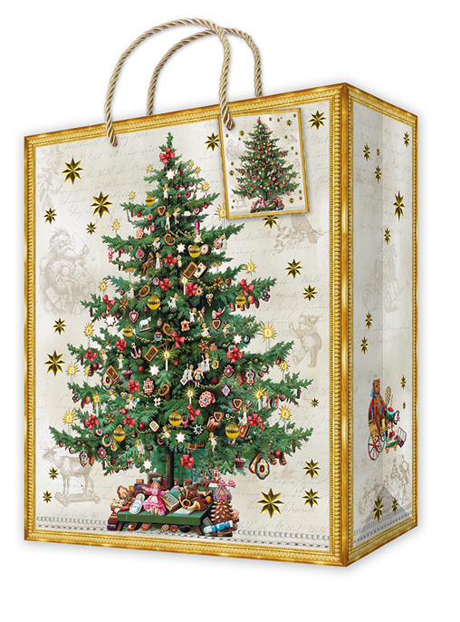 Christmas Tree with Presents , Gift Bag M