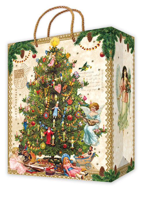 Christmas Tree and Angel , Gift Bag M