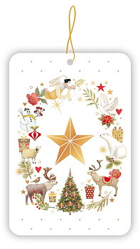 Christmas Icon Wreath, Gift Tag Pack