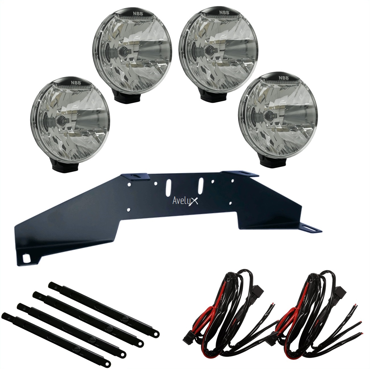 NBB 225 LED Ekstralyspakke | 4-pakke Rally