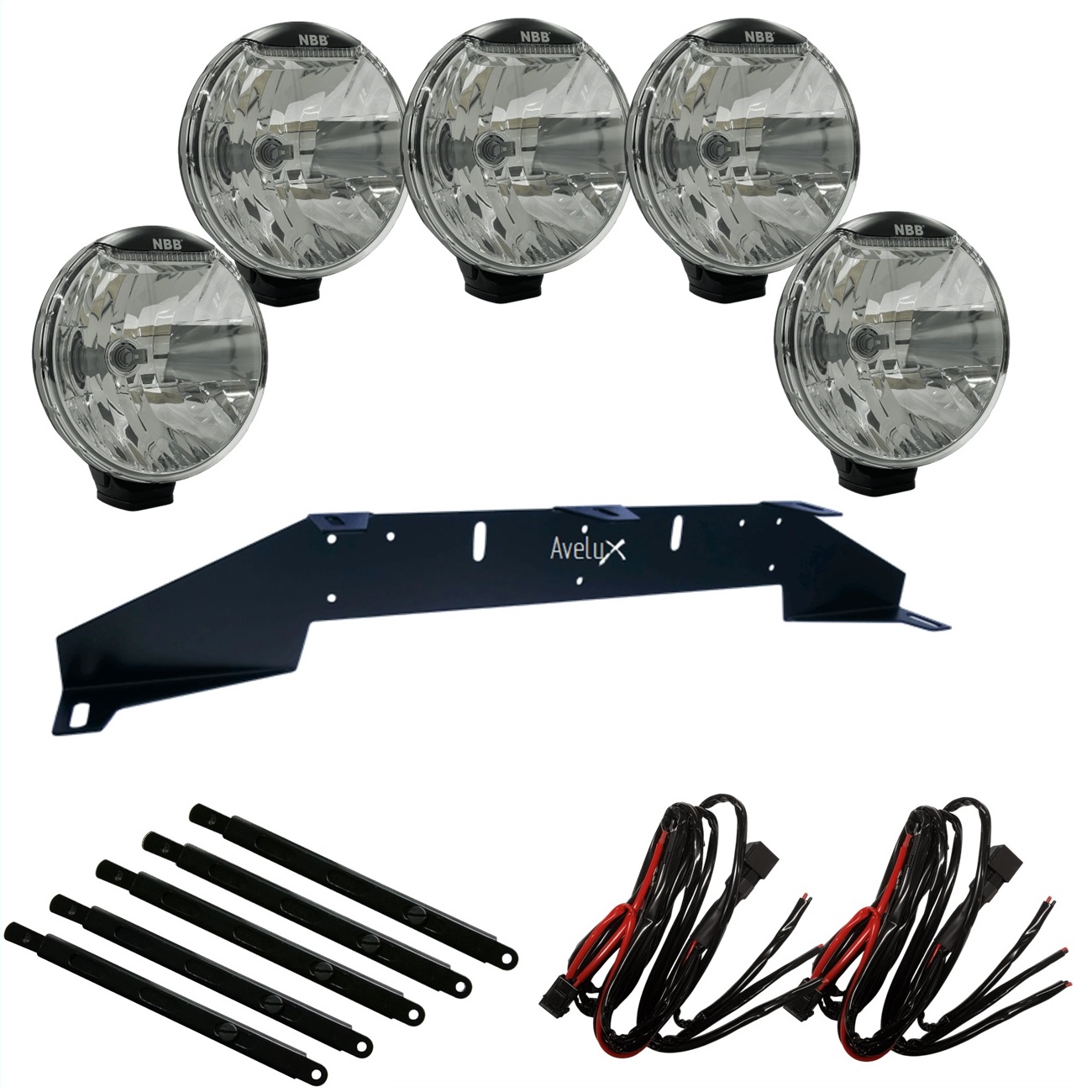 NBB 225 LED Ekstralyspakke | 5-pakke Rally