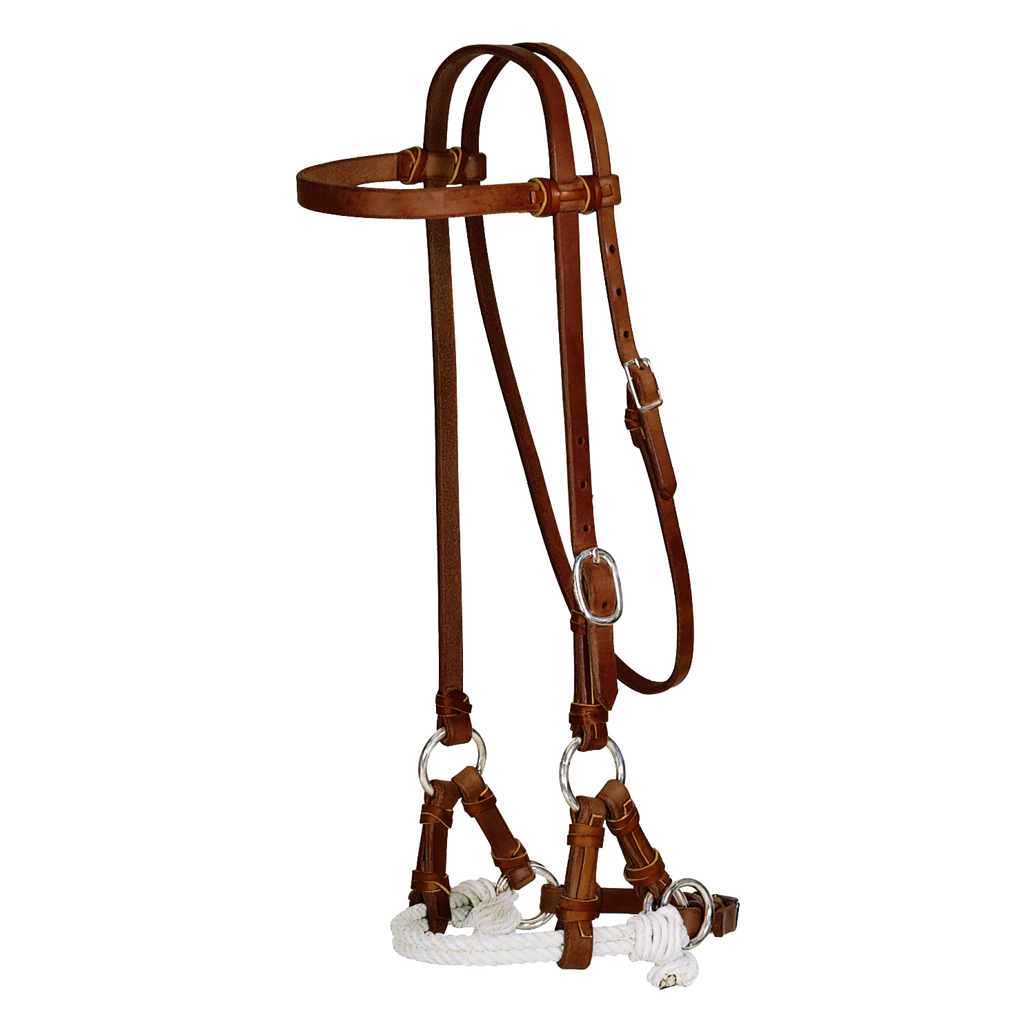 Sidepull Harness, dubbelrep, russet / havanna