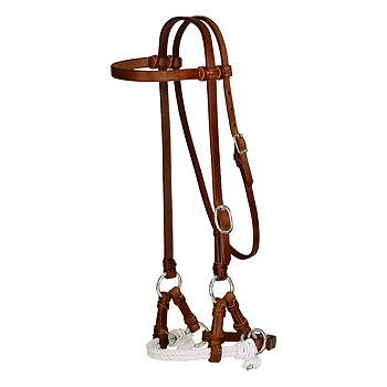 Sidepull Harness, dubbelrep, russet / havanna