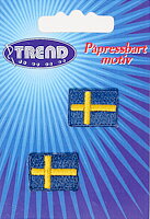 Broderad Flagga Sverige 2pack