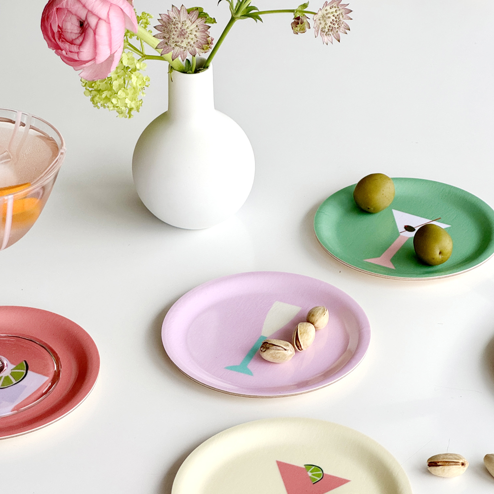 COCKTAILS  Set med 6 Glasunderlägg - 11cm - 2