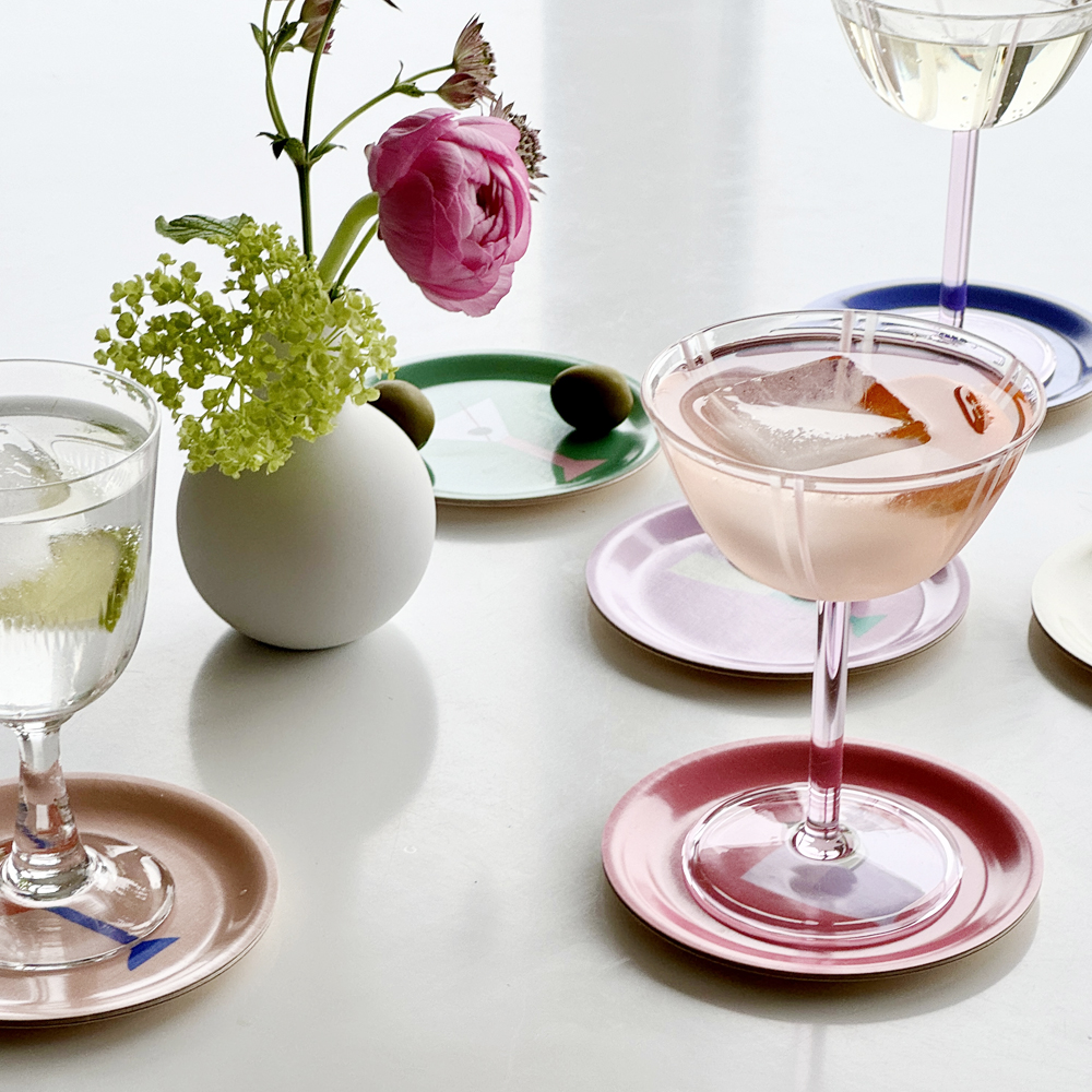 COCKTAILS  Set med 6 Glasunderlägg - 11cm - 3