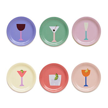 COCKTAILS  Set of 6 Coasters - 11cm
