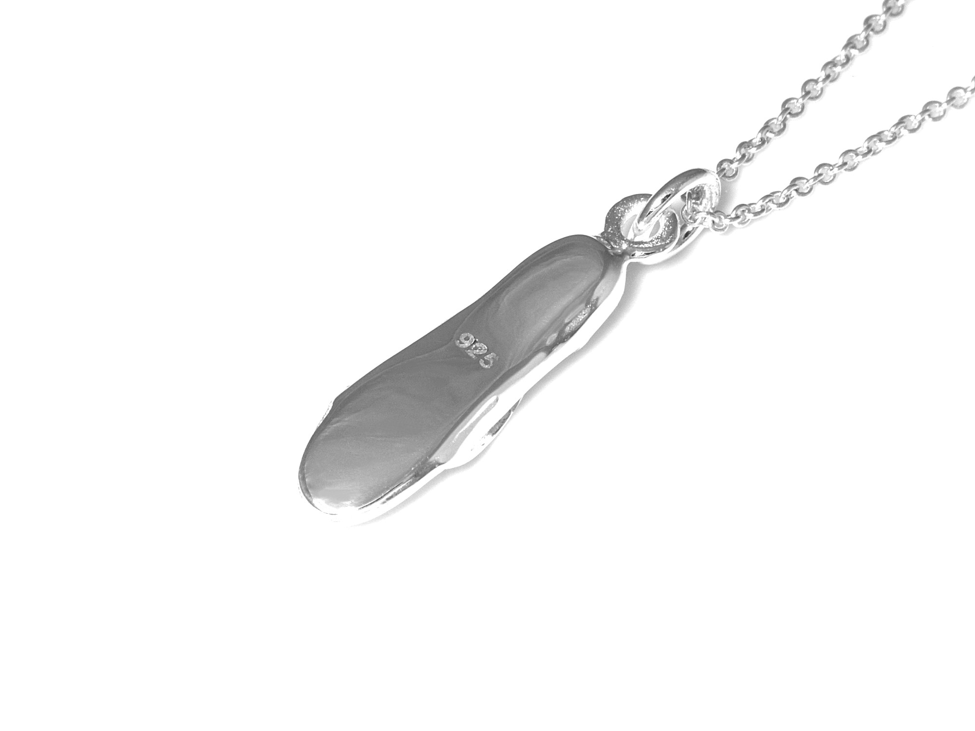 Ballerinasko Halsband i Äkta 925 Silver, Ballerina Hänge, Dans Accessoar, Balett Smycke - 3