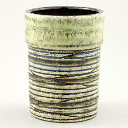 Britt-Louise Sundell (1960s) Unique Green Vase 13 cm