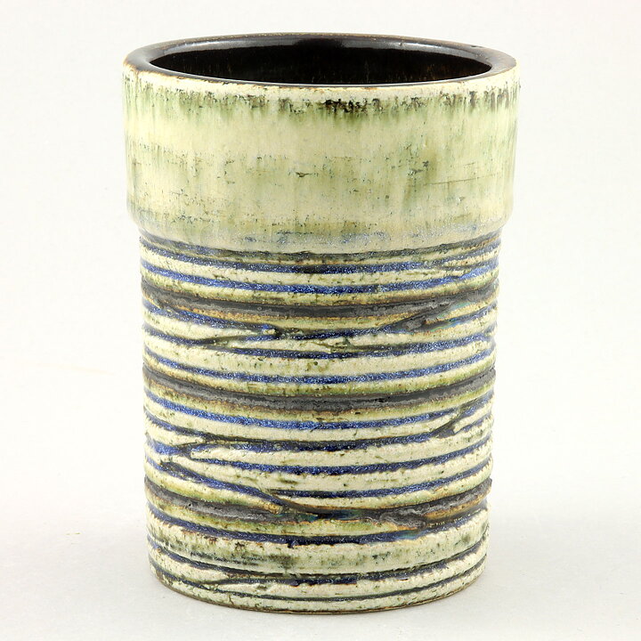 Britt-Louise Sundell (1960s) Unique Green Vase 13 cm