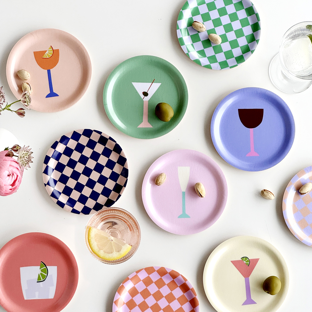 Fresh Mix CHECKER  Set of 4 Coasters - 11cm - 3