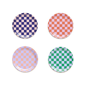 Fresh Mix CHECKER  Set of 4 Coasters - 11cm