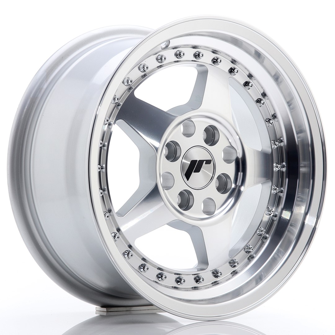 15" JR Wheels JR6 - Silver Machined Face