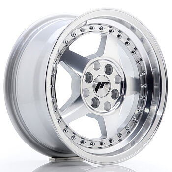 15" JR Wheels JR6 - Silver Machined Face