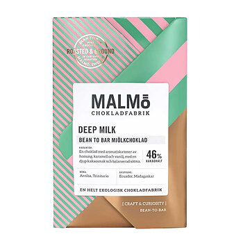 Deep Milk 46% Craft - Ekologisk, Malmö Chokladfabrik, 58 g