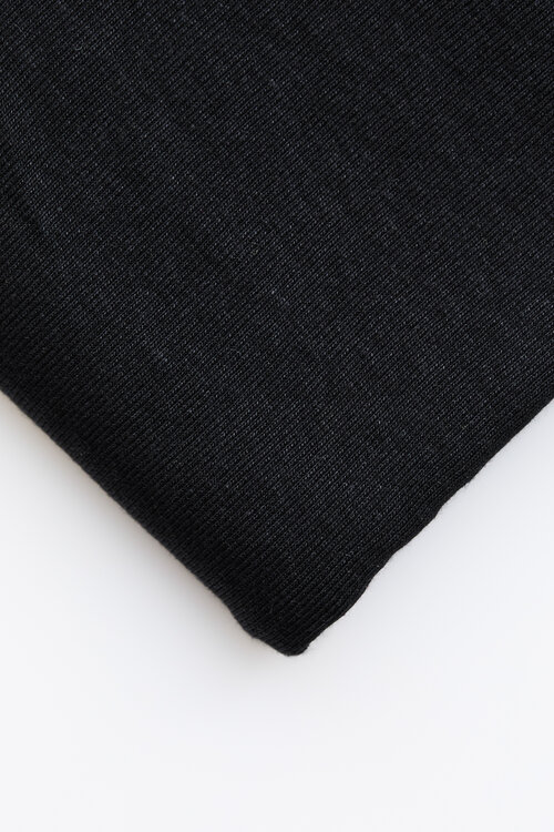 TENCEL™ FINE RIB JERSEY - BLACK - 3
