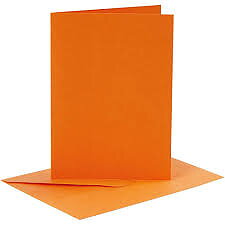Kort och kuvert 10,5x15 cm -Orange