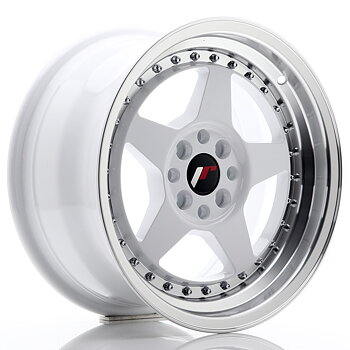 16" JR Wheels JR6 - White Machined Lip