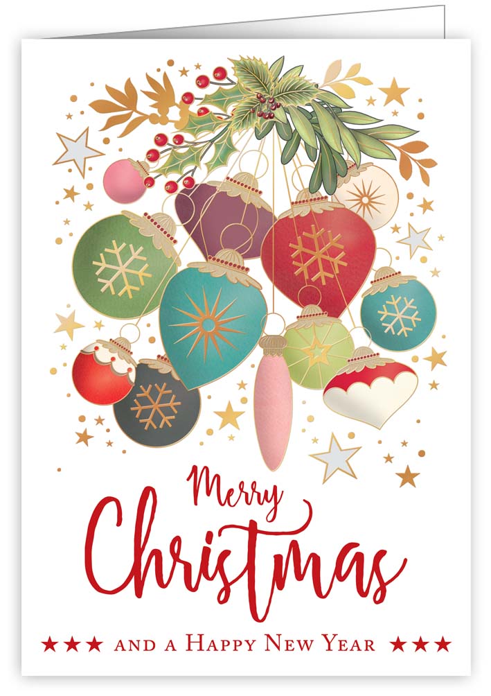 Bouquet of Ornaments, Xmas, Greeting Card
