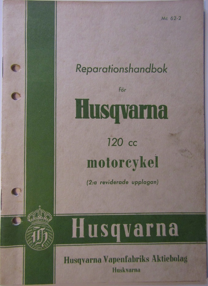1948 Husqvarna modell 24 Svartqvarna Reparationshandbok svensk