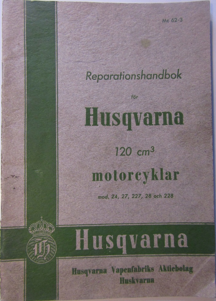 1951 Husqvarna  Svartqvarna och Rödqvarna Reparationshandbok svensk