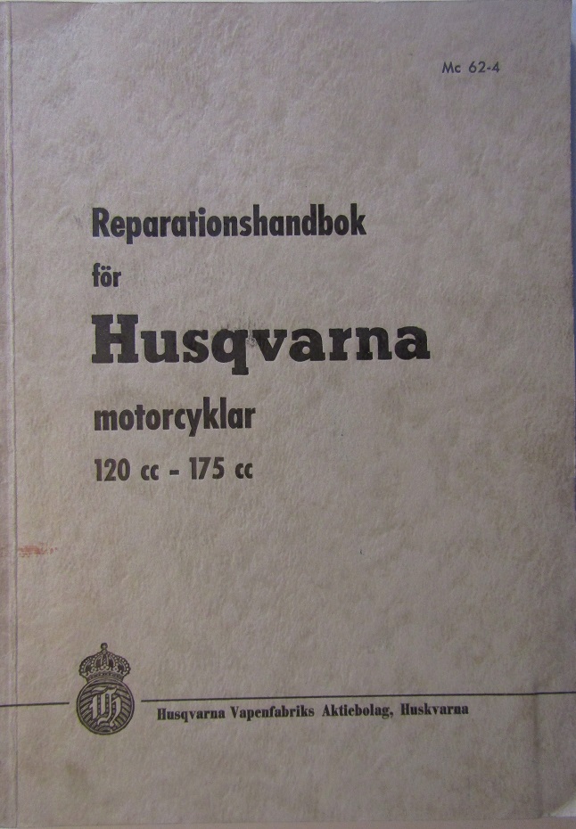 1953 Husqvarna 120 cc - 175 cc  Svartqvarna och Rödqvarna Reparationshandbok svensk