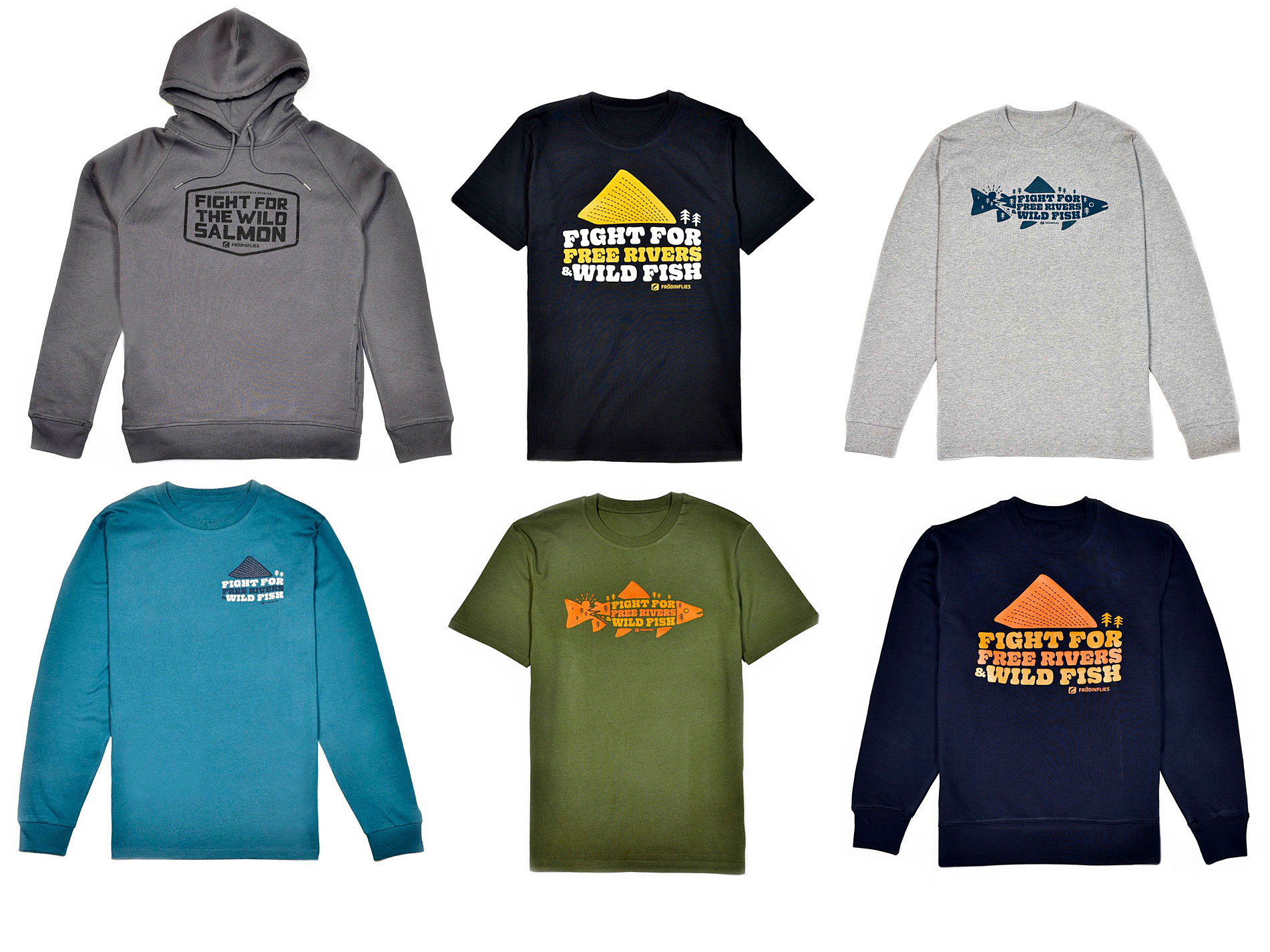Mikael Frödin Free Rivers & Wild Fish' Heavyweight T-Shirt - 2