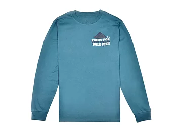 Mikael Frödin Free Rivers & Wild Fish' Long Sleeve - Earth Blue