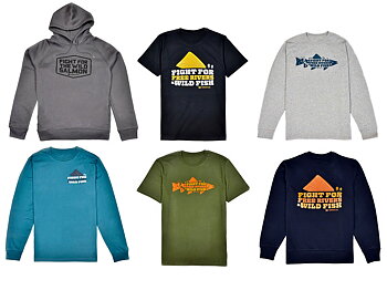 Mikael Frödin Free Rivers & Wild Fish' Long Sleeve - Earth Blue
