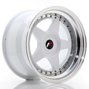 17" JR Wheels JR6 - White Machined Lip