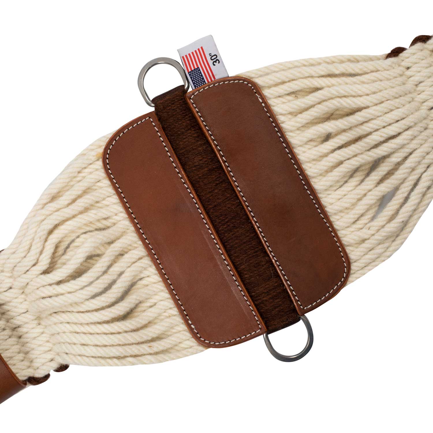 Mohair western string girth Pool's in mohair, natural / light brown - 7